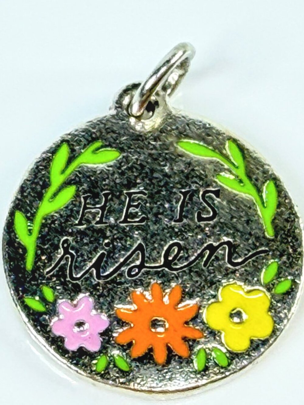 James Avery He Is Risen Enamel Sterling Silver Easter Faith Charm JR2119
